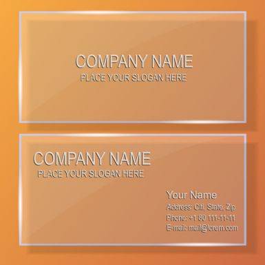 White Background Transparent visiting card